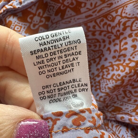 Natalie Martin Fiore Midi Dress Shangri-La Print Womens Size M Resortwear Orchid - Picture 9 of 11